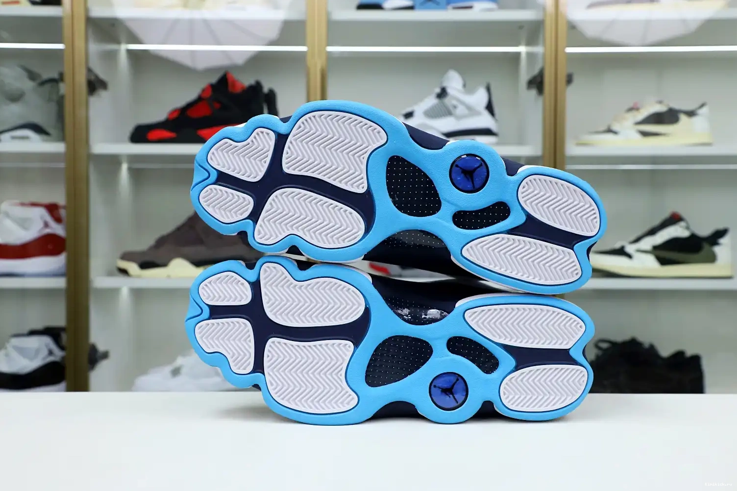 AIR WHITE POWDER 414571-144 13 JORDAN BLUE OBSIDIAN RETRO Kimikick 0612